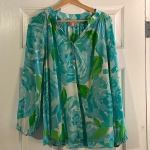 RARE! Lilly Pulitzer Blue First Impressions Elsa Top